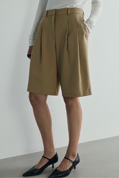 Suud Collection Camel Bren Bermuda Şort