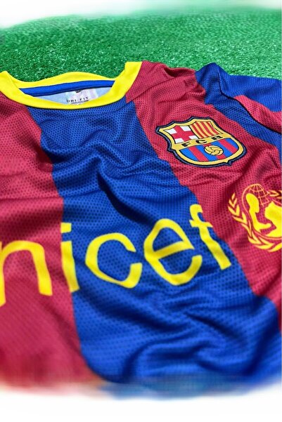 After Party Copy - F.C Barcelona 2024/25 New Season Messi Kids Jersey 4-Piece Set (Emblem Set) Vs Athlete Ag