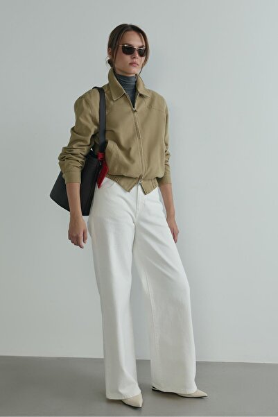 Suud Collection White 88 Wide Leg Jeans