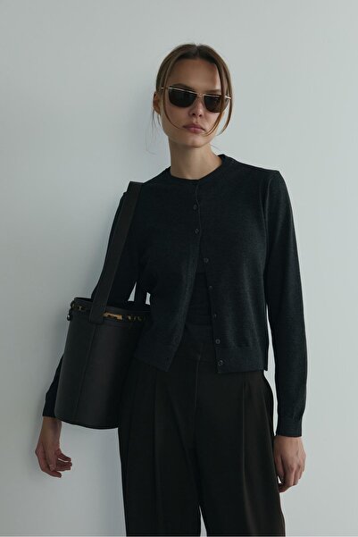 Suud Collection Anthracite Lea Knitwear Blouse