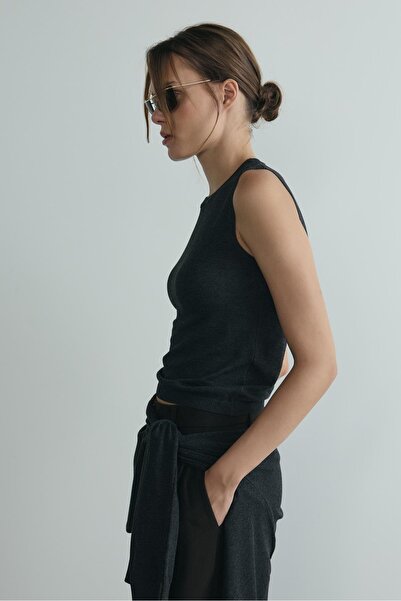 Suud Collection Anthracite Lea Knitwear Blouse