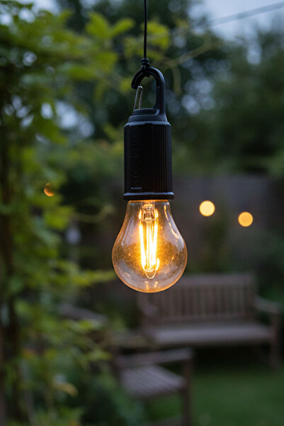 TechnoStation Şarjlı Portatif Tasarım Aydınlatma Ampul Şeklinde Askılı Şarjlı...