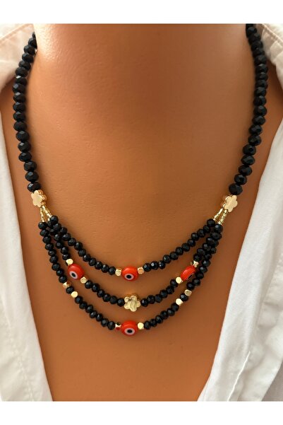 Naskosta Cam Nazar Boncuk|Kristal|Lak Kaplama Aparat|Otantik|çoklu|Tasarım Kolye