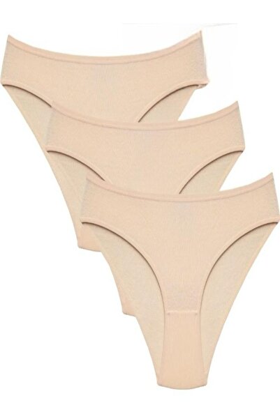 Unique Underwear KADIN BÜYÜK BEDEN BAMBU KÜLOT TEN RENGİ