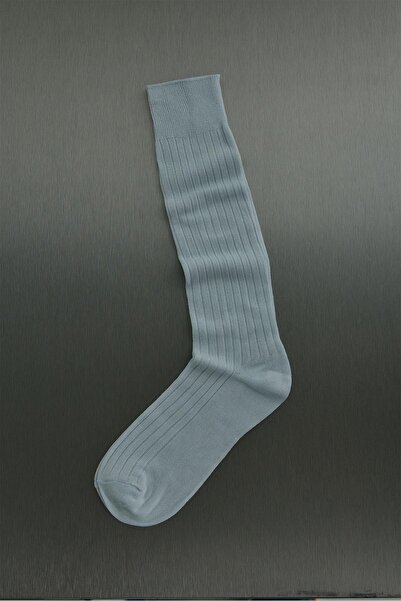 Suud Collection Blue Yves Ribbed Socks