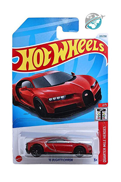 HOT WHEELS '16 Bugatti Chiron (1/64) Kırmızı - Yurt Dışı Uzun Kartonet - 2024...