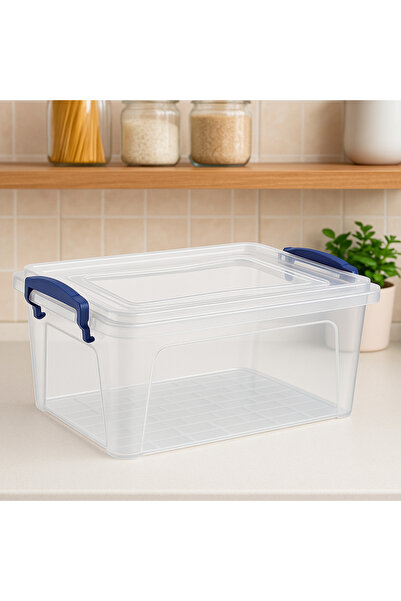 Metler Şeffaf Kilitli Gıda Saklama Kutusu 5,5 Lt Set | Mutfak Eşya Düzenleme Kabı Dikdörtgen 6 Adet