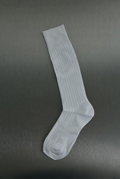 Suud Collection White Yves Ribbed Socks
