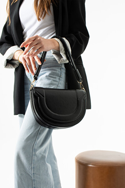 Çanta Trend *Sakura Model Black Color Gold Detailed Women's Hand and Shoulder...