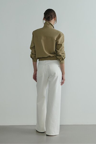 Suud Collection White 88 Wide Leg Jeans