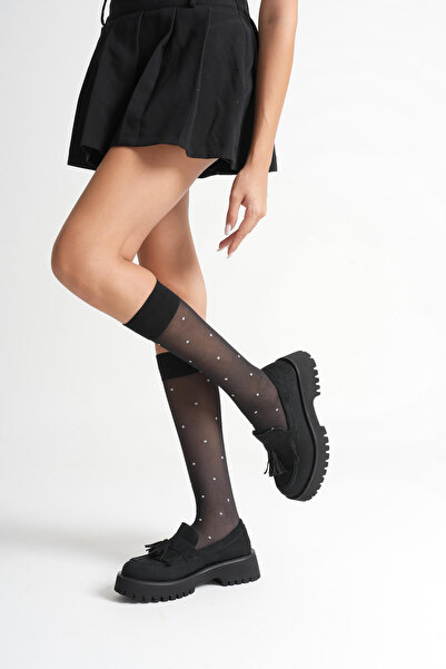 Zerenyus Melora Premium Жіночі щоденні чорні замшеві лофери