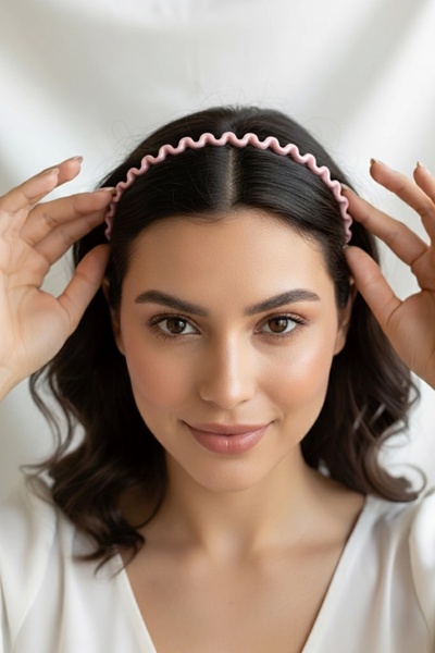 PRVT Wavy Plastic Crown – Pink Colored Headband
