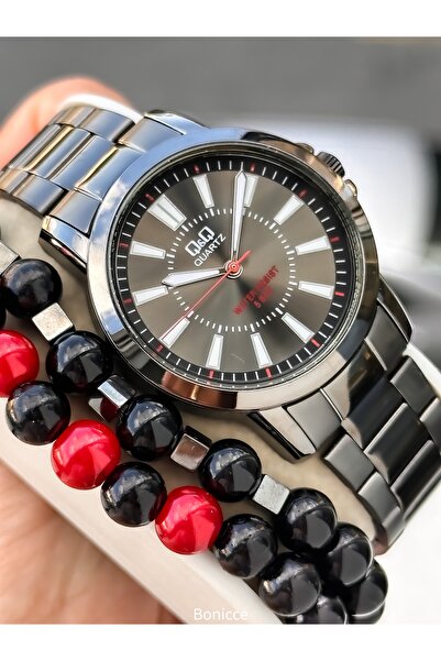 Q&Q Women's Wristwatch, Smoked Color Steel Band, Bracelet Gift