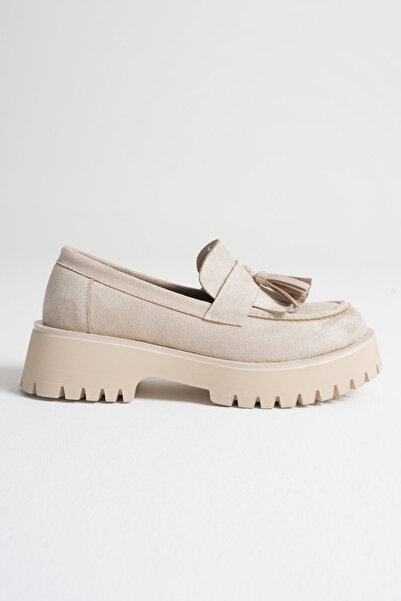 Zerenyus Melora Premium Women's Casual Beige Suede Loafer Shoes