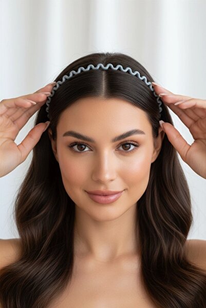 PRVT Wavy Plastic Crown – Gray Colored Headband