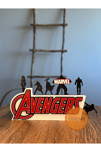TURUNCUHANE Avengers Yenilmezler Logo Masaüstü Dekor Koleksiyon Figürü Hediye...
