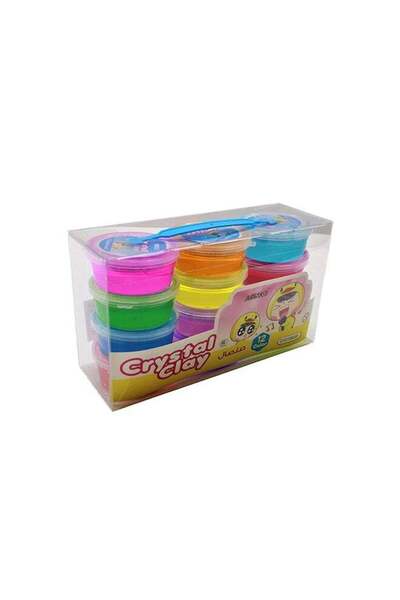 MASCO 12 Piece Soft Crystal Clay for Kids up to 12 Months, Multicolor, 20cm