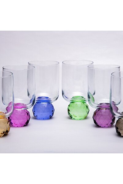 i love home glass Kristal Top Ayaklı Su Bardağı 6'lı Set