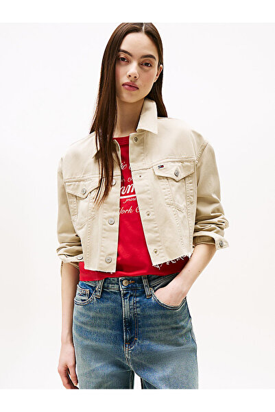 Tommy Hilfiger Kadın Haki Trucker Ceket
