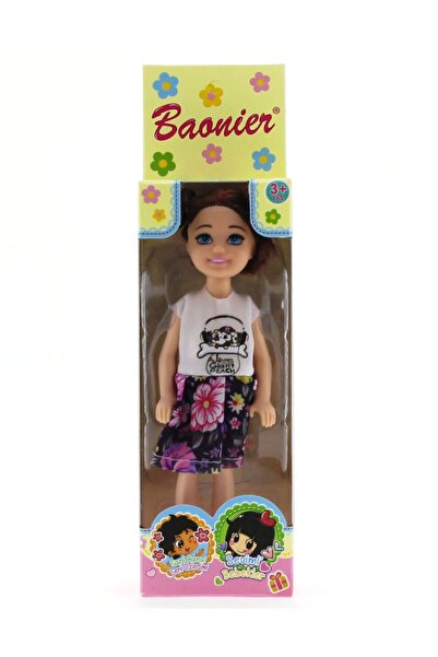 Angel Of Life Baonier 14 cm Blonde Single Girl Doll with Floral Skirt
