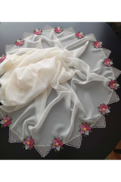 NUMİSTORE İğne oyası beyaz renk namaz örtüsü