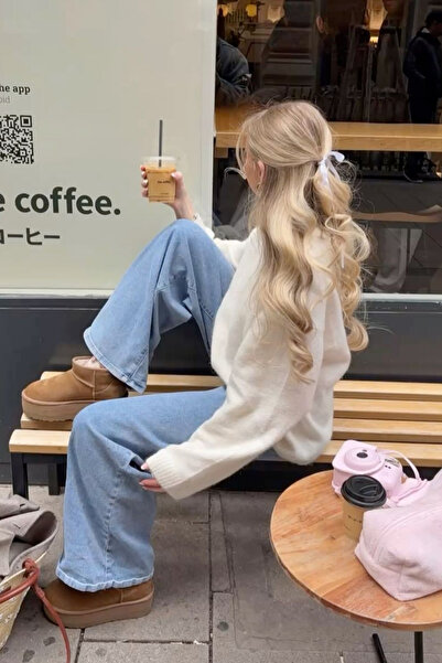 thesunfyre ΓΥΝΑΙΚΕΙΟ Πλεκτό πουλόβερ με λαιμόκοψη με απαλή υφή