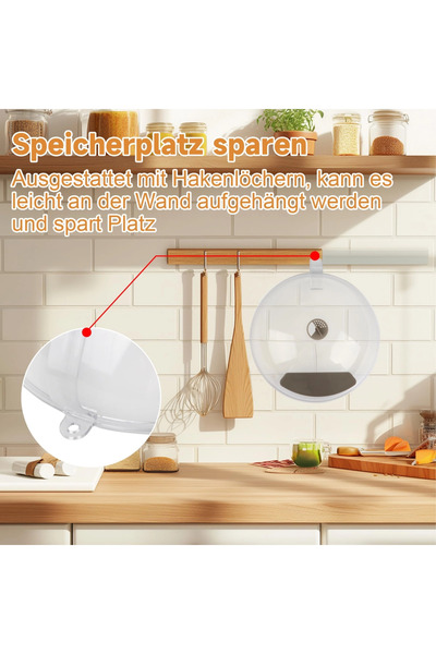 OEM Cover – Dome for Microwave Oven, Diameter 26cm, Transparent, with Silicone Trivet