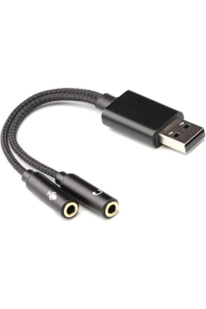 STOREMAX elizzashop to İKİLİ 3.5mm Jack Adapter - USB den KULAKLIK ve MİCROPH...