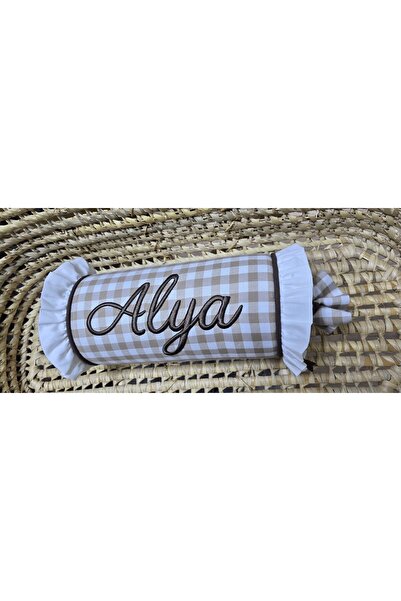 Alya Name Embroidered Cylinder Pillow