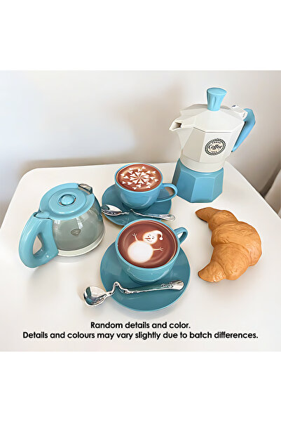choice2 مجموعة ألعاب شاي/قهوة زرقاء من 11 قطعة للبنات الصغيرات، ألعاب حفلات ا...