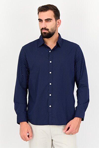 Levi's قميص رجالي كاجوال قصة ضيقة وأكمام طويلة ومنقط، متعدد الألوان