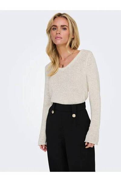 ONLY Γυναικείο πουλόβερ Onlgeena L/S V-Neck Knt Noos 15340862