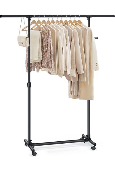 STOREMAX tekerlekli elbise askısı, 97 ve 165 cm arasında yüksekliği ayarlanab...