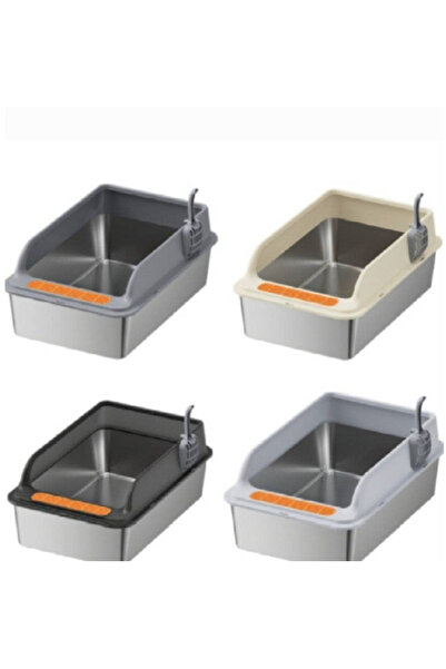 Farmina صندوق فضلات للقطط استيل بالوان متعددة حجم كبير للقطط الكبيره البالغة