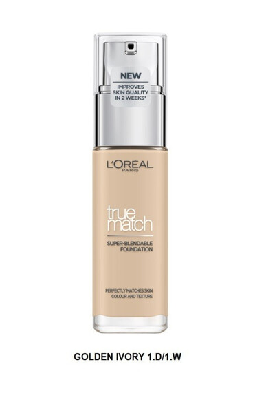 L'oreal LOREAL TRUE MATCH SUPER-BLENDABLE FOND DE TEN GOLDEN IVORY 1.D/1.W