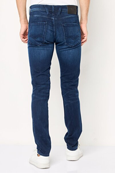 Replay Men Slim Fit Solid Stretchable Jeans, Blue