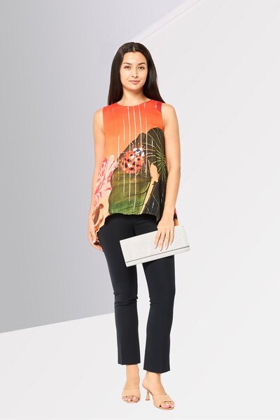 Desigual Women Round Neck Sleeveless Graphic Print Tank Top, Multicolor