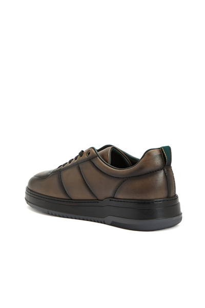 George Hogg Kahverengi Erkek Günlük Rahat Deri Sneaker