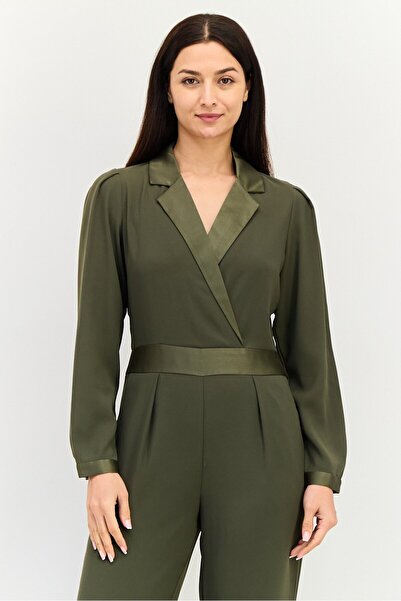 ORSAY Women Solid Long Sleeve Jumpsuit, Olive