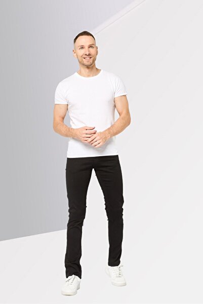 Replay Men Regular Fit Solid Stretchable Jeans, Black