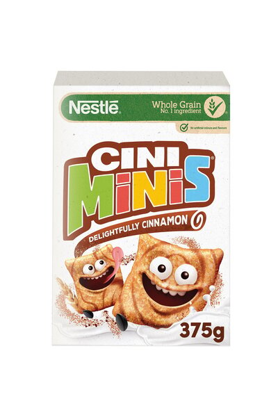 Nestle Cini Minis Cinnamon Breakfast Cereal 375 gCrunchy Sweet and Fun Way to Start the Day