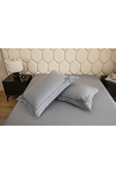 Alhabib bedding Mazen Summer Single and a Half Luxury Bedspread, Grey Color, 5 Pieces