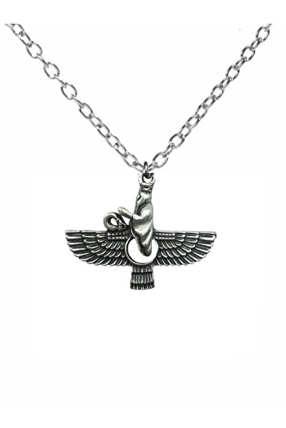 Herşey Nota Antique Designed Faravahar Pendant – with 60 cm Chain, Unisex Mea...