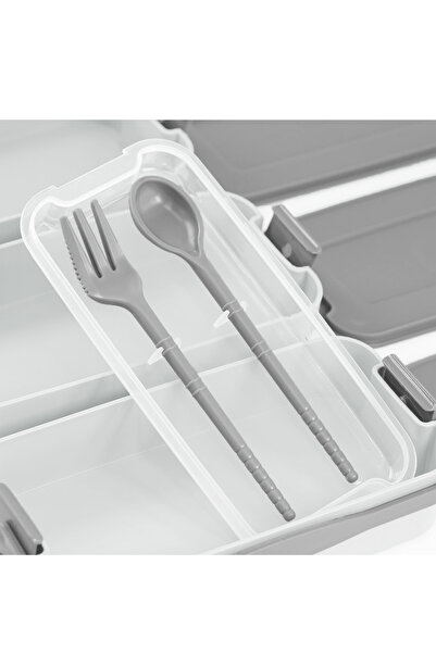 KEP 3-Tier Lunch Box – 1260 ml | Leak-Proof | Fork and Spoon Included | 4 Colors