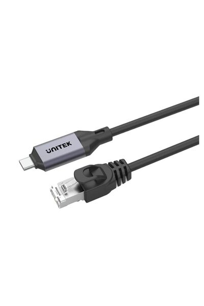 Unitek USB-C to Ethernet Cable 1M – 1000Mbps Gigabit, Space Grey | C18148AGY 1M