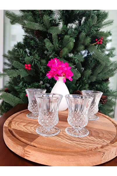 Madame Coco Audrey 4'lü Ayaklı Kahve Yanı Bardağı Seti 55 ml Klasik