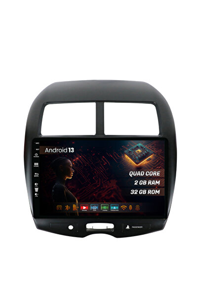 HUB64 Navigatie Mitsubishi ASX/Peugeot 4008 (2010-2018), 2GB RAM, Android 13,...