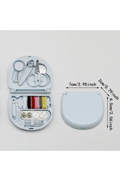 Choice1 مجموعة خياطة صغيرة G4124B زرقاء، محمولة ومريحة للاستخدام المنزلي ورحل...