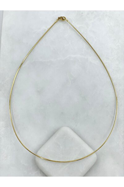 Seda Bijuteri Özel Seri Tel Choker Kolye Gold