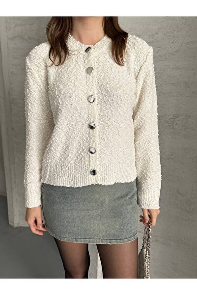 ZF BUTİK Button Detailed Knitted Cardigan